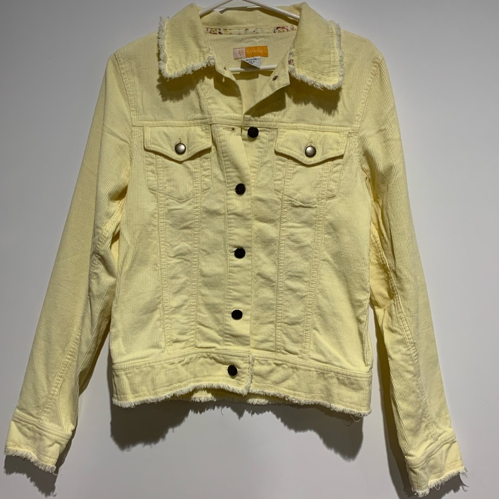 Tulle anthropology Corduroy jacket